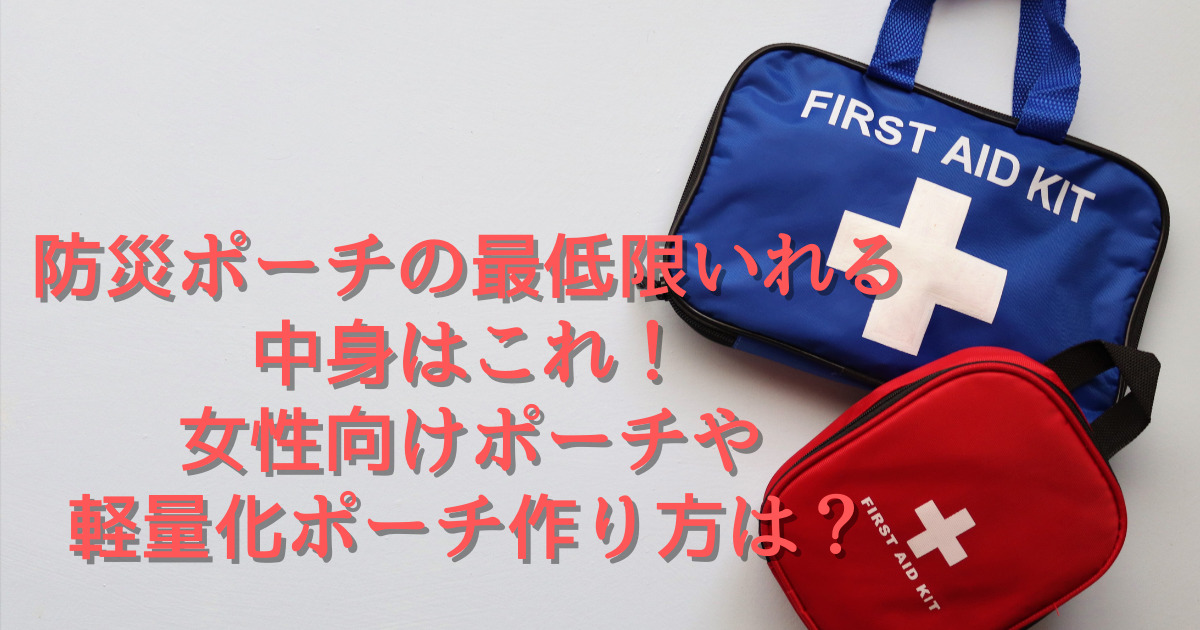 中身 防災 ポーチ 防災のプロが大公開！防災ポーチと自宅備蓄品の中身とは？