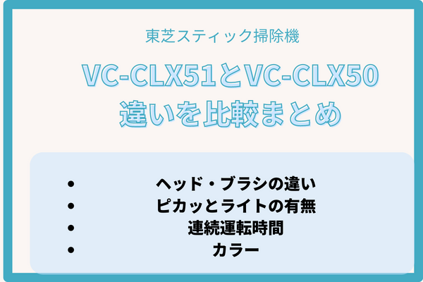 VC-CLX51とVC-CLX50の違いまとめ